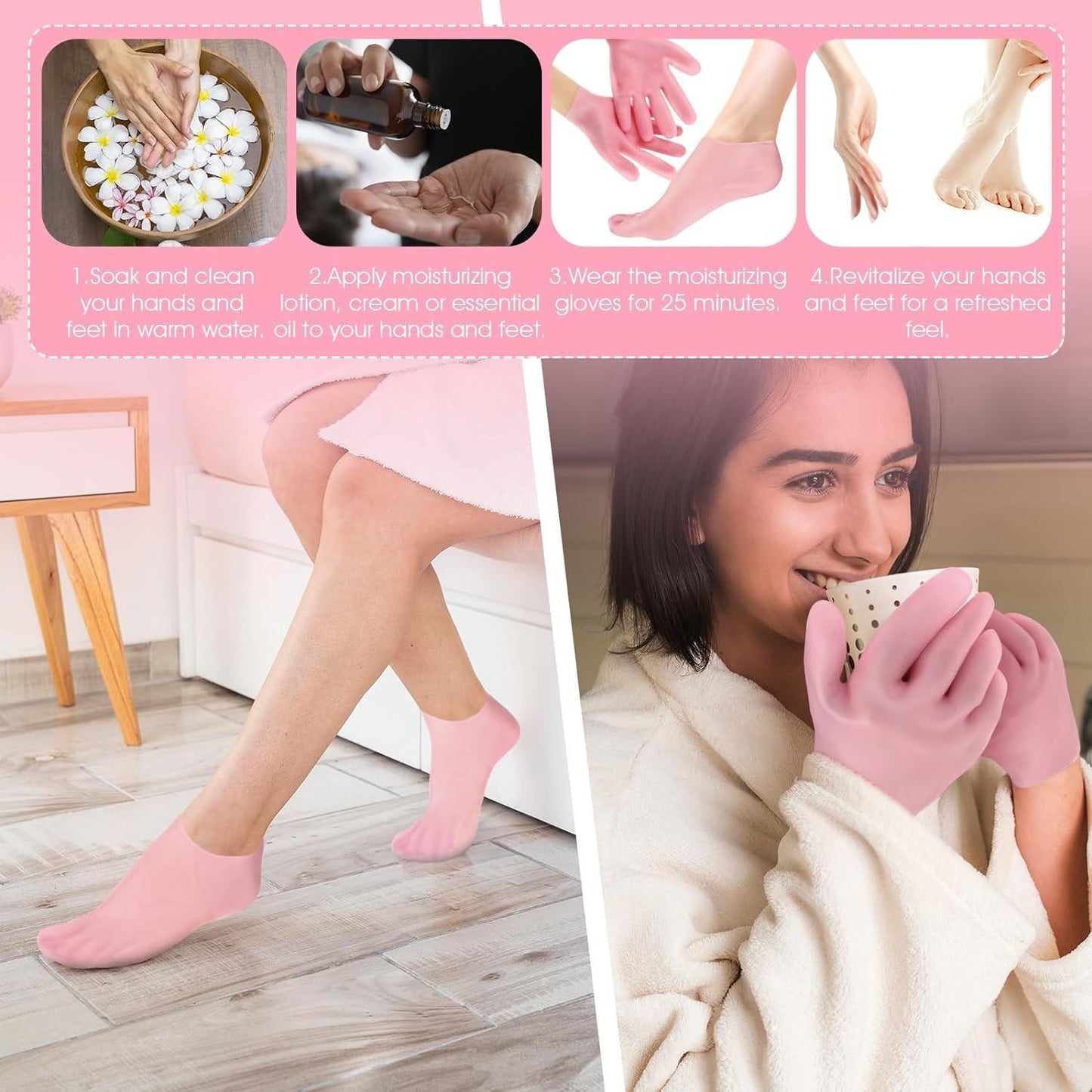 MoisturaDerm Duo – Silicone Socks & Glove Self-Care Kit (2 IN 1)