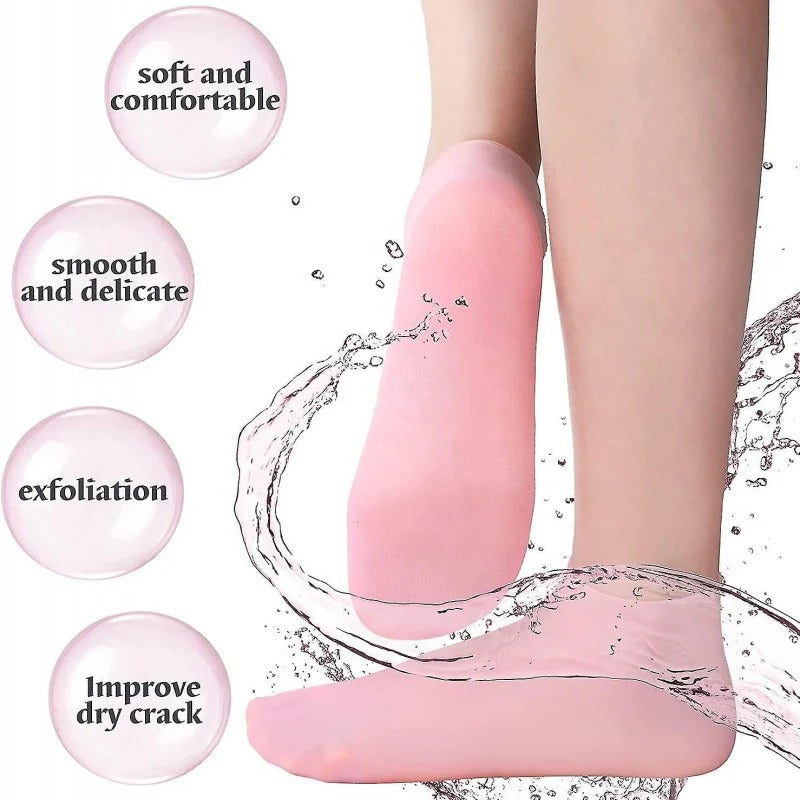 Reusable Silicone Moisturizing Gel Socks (IMPORTED)
