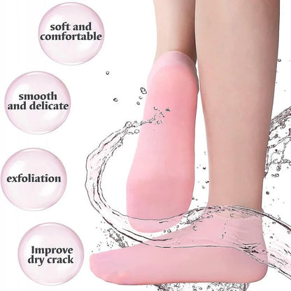 Reusable Silicone Moisturizing Gel Socks (IMPORTED)