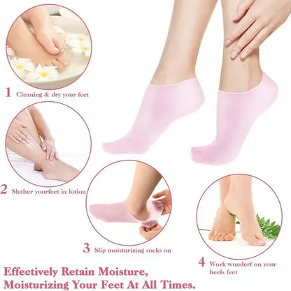 Reusable Silicone Moisturizing Gel Socks (IMPORTED)